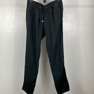 Lilly Pulitzer Linen Pull On Drawstring Waist Straight Leg Pants